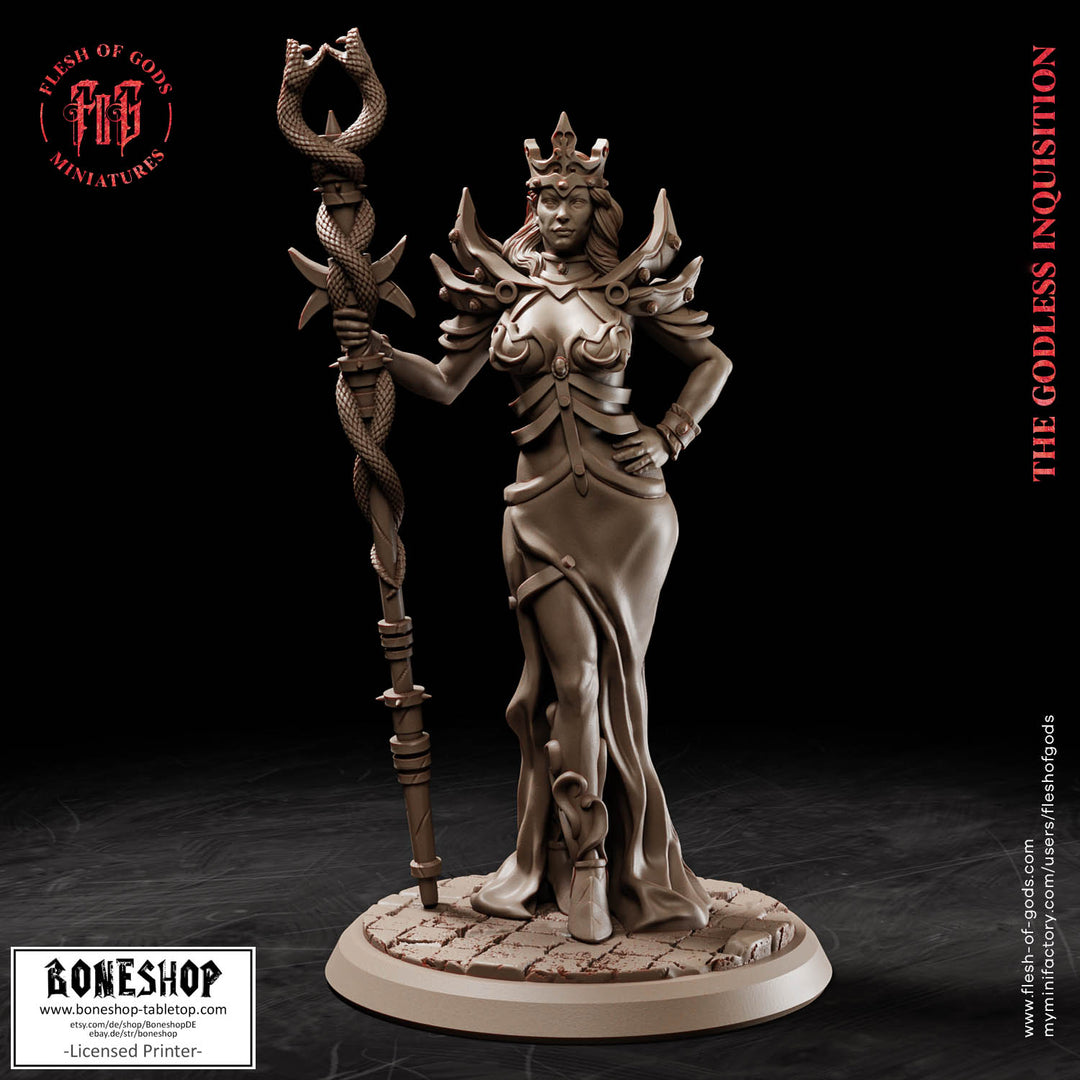 Godless Inquisition „Drow Cult Priestess“ 28mm-35mm | RPG | Boneshop