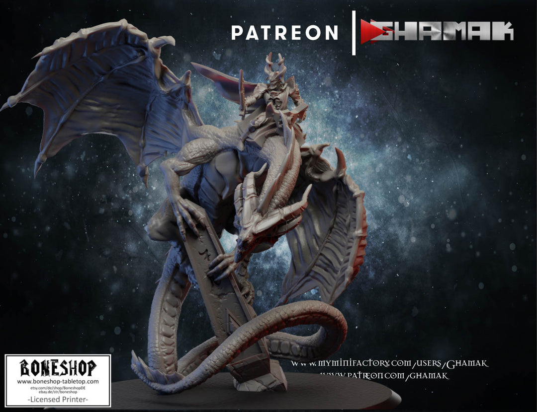 Dark Elves and Witches „Dragon Mounted" 28mm - 35mm | RPG | DnD | Boneshop
