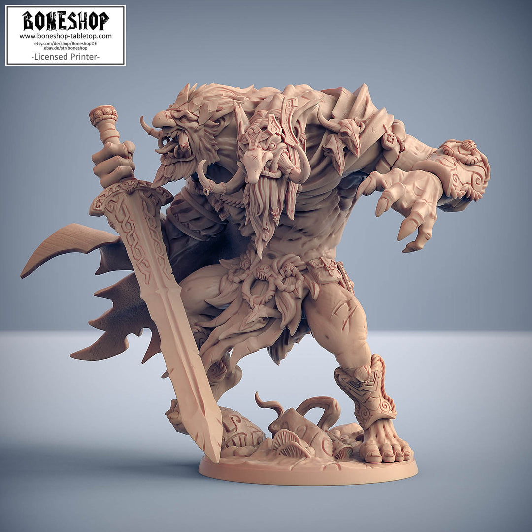 Svartwood Trolls „Drungvandel the Troll King“ 28mm-35mm | RPG | DnD | Boneshop