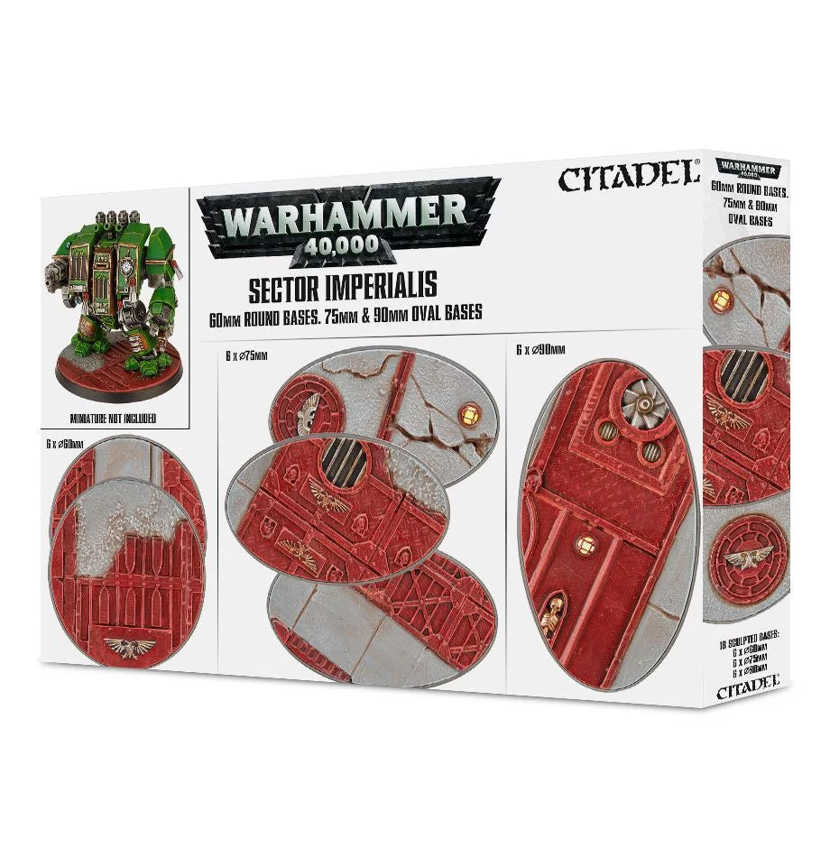 Warhammer 40k Sector Imperialis: 60/75/90mm Oval Bases (66-93)