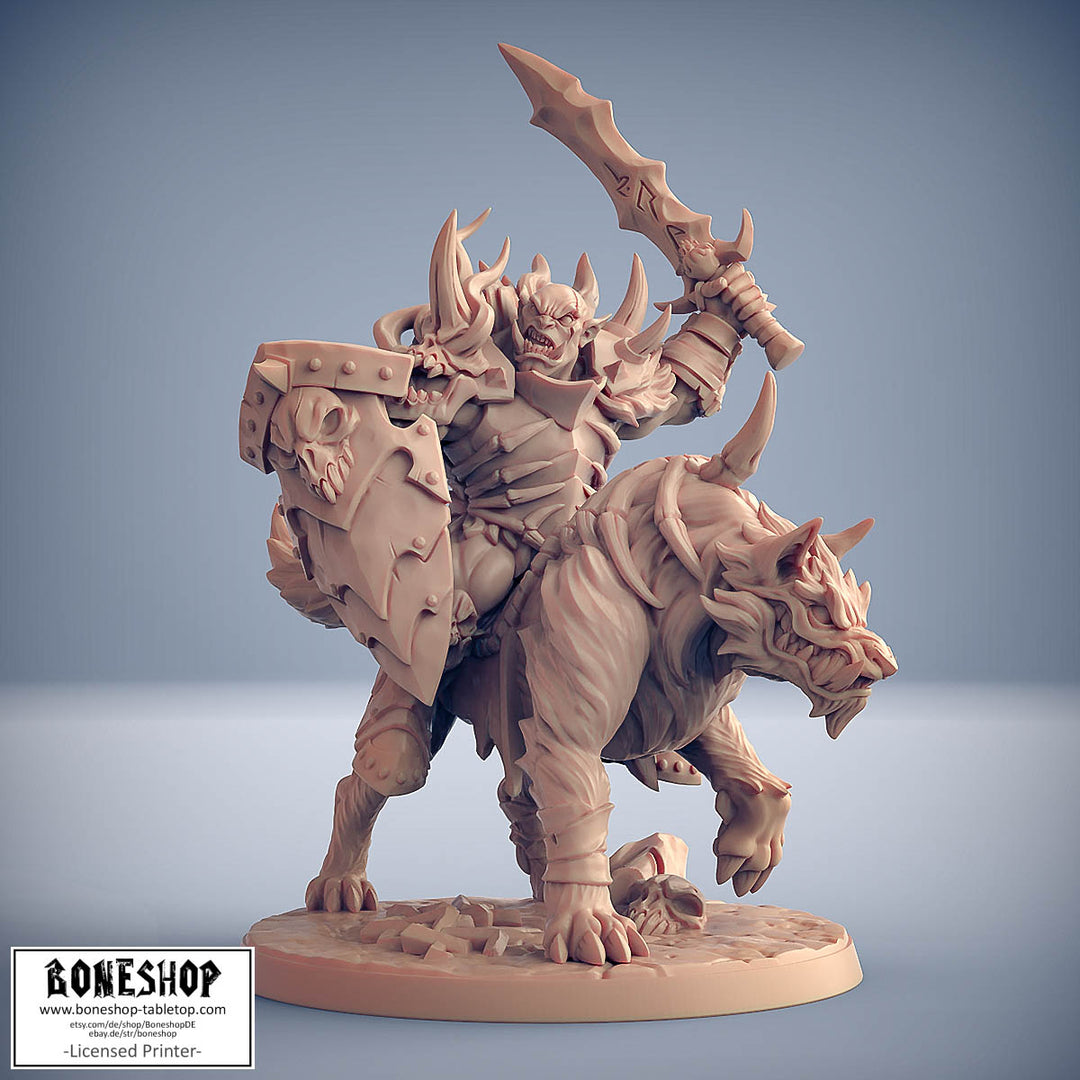 Frostmetal Clan „Worg Rider B" Artisan Guild | 28mm - 35mm | RPG | Boneshop