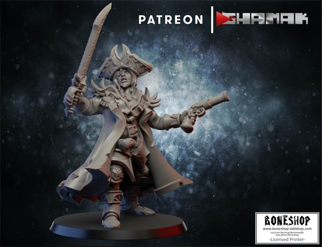 Undead Pirates „Vampire Pirate 4" 28mm - 35mm | RPG | DnD | Boneshop