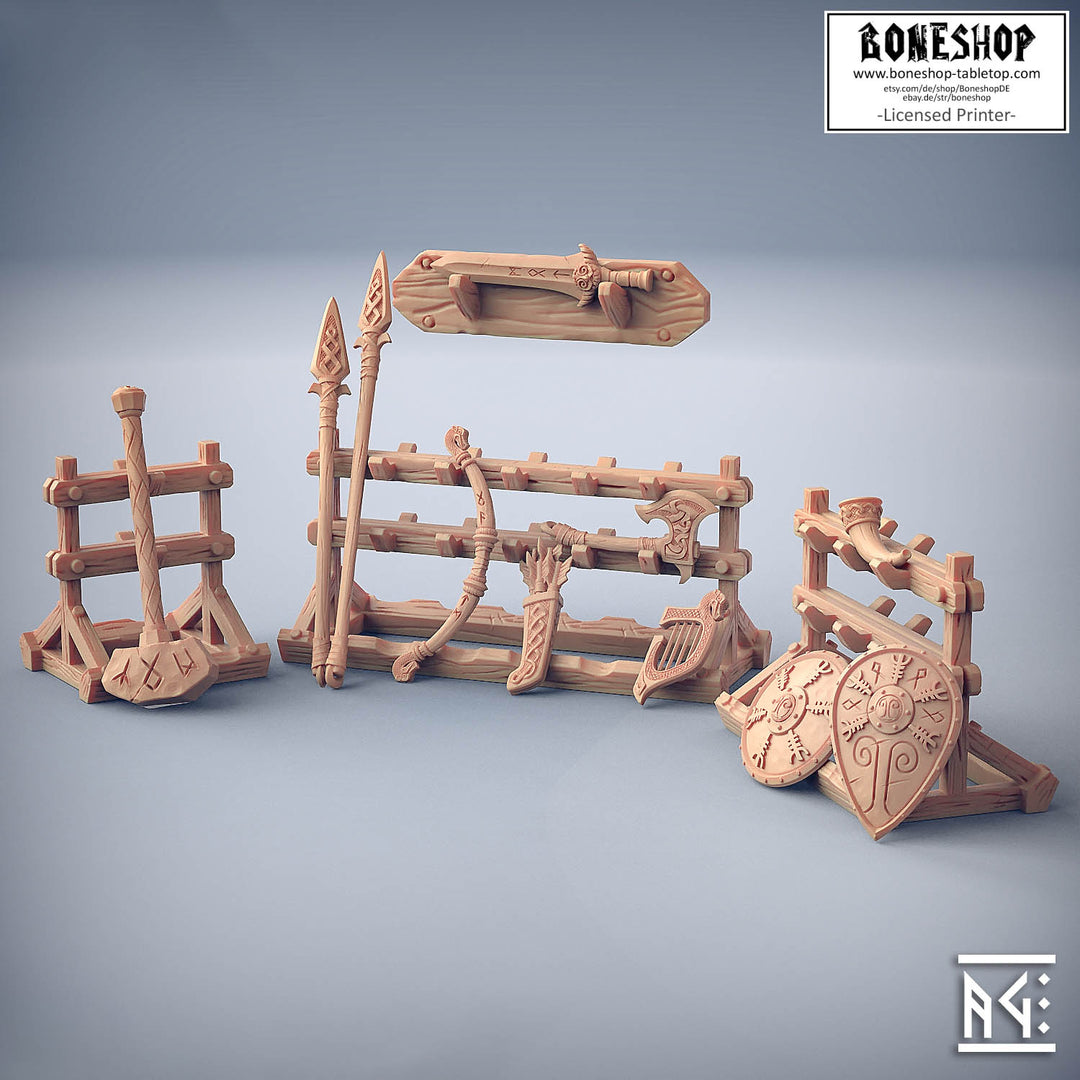 Dwarfs of Skutagaard „Standalone Weapons & Racks" 28mm-35mm | RPG | Boneshop