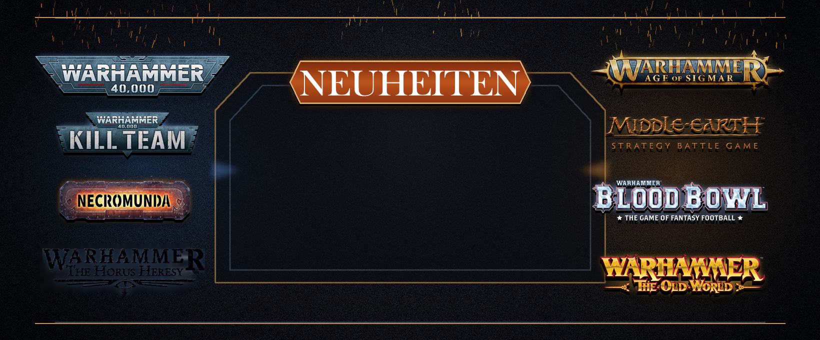 Banner für die Kategorie der Neuheiten von Warhammer zum besten Preis bei Boneshop in Goslar