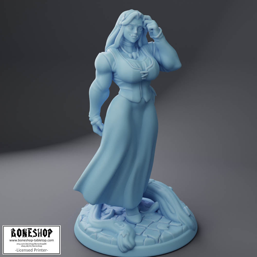 Twin Goddess Miniatures „Fraeya the Orc V1" 72mm | Statue | RPG | Boneshop