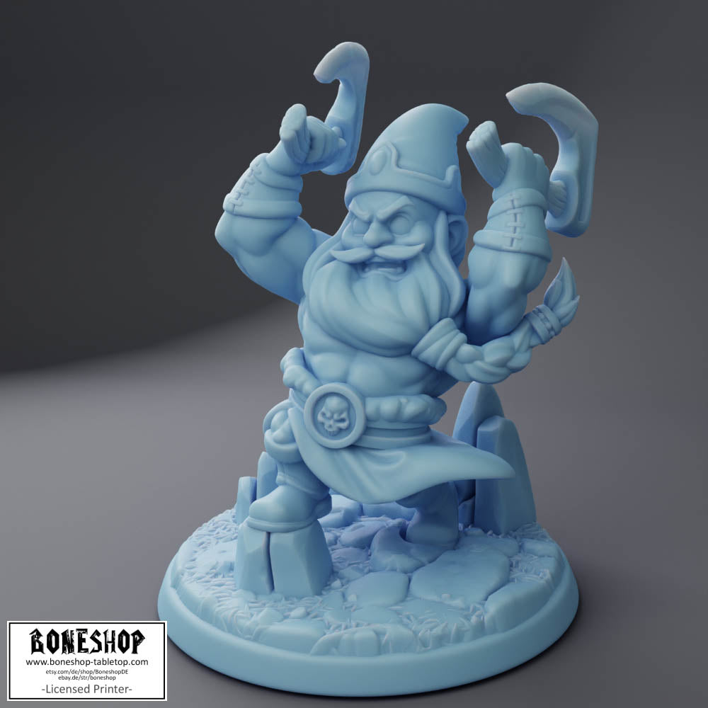 Twin Goddess Miniatures „Buff Gnome Barb" 72mm | Statue | RPG | Boneshop