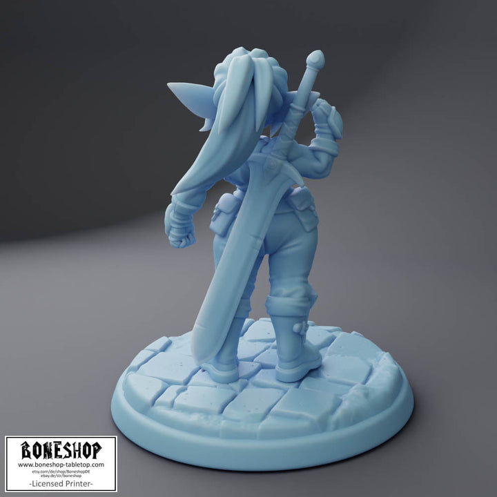 Twin Goddess Miniatures „Blix the Goblin Fighter 2" 72mm | Statue | RPG | Boneshop