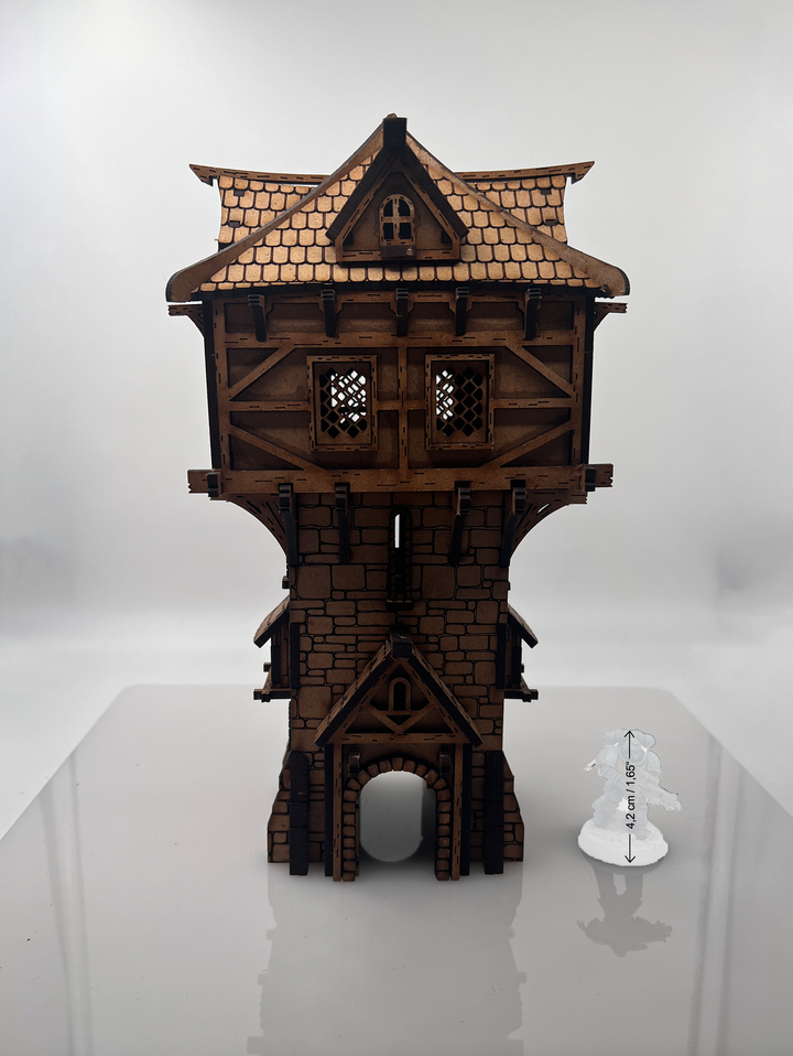 Old World Turm - Fachwerkhäuser passend und kompatibel mit Warhammer, Age of Sigmar usw. - 28mm Gebäude Terrain (Kopie)