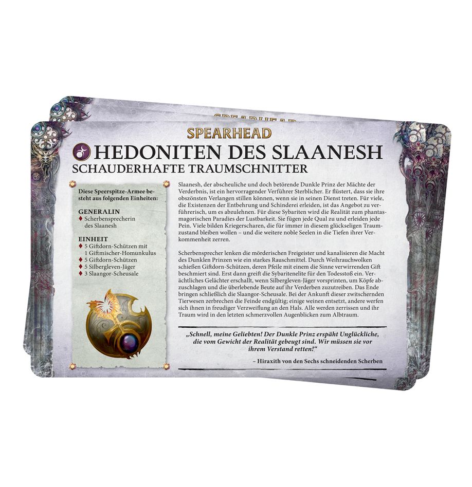 Fraktionsset Hedoniten des Slaanesh (DEU) (74-23) (4.0 Age of Sigmar) (Hedonites of Slaanesh)