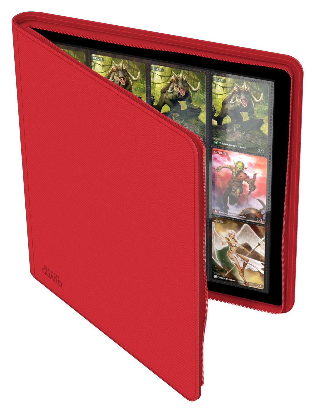 12-Pocket QuadRow ZipFolio XenoSkin Red (480 Cards)