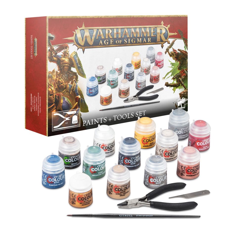 Warhammer Age of Sigmar: Paint + Tools Set (80-17) (Farben und Werkzeuge)