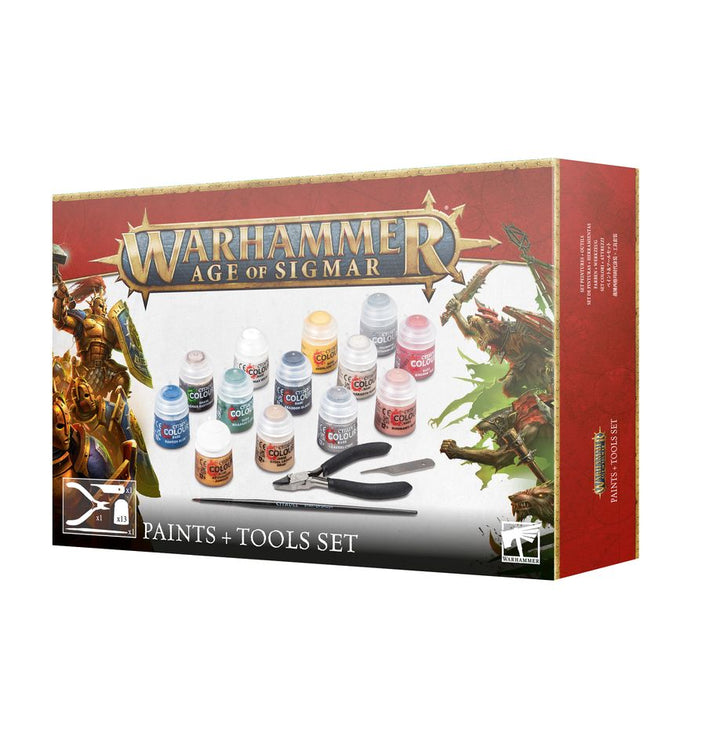 Warhammer Age of Sigmar: Paint + Tools Set (80-17) (Farben und Werkzeuge)