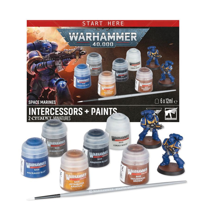 Space Marines: Intercessors + Paints (60-11) (Space Marines: Intercessoren + Farben)