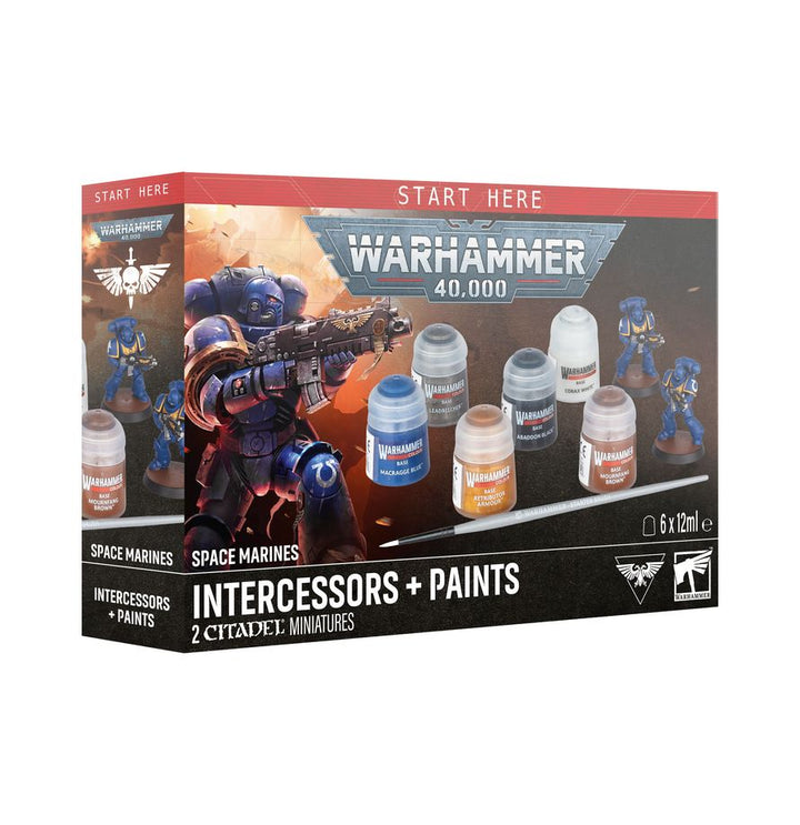 Space Marines: Intercessors + Paints (60-11) (Space Marines: Intercessoren + Farben)