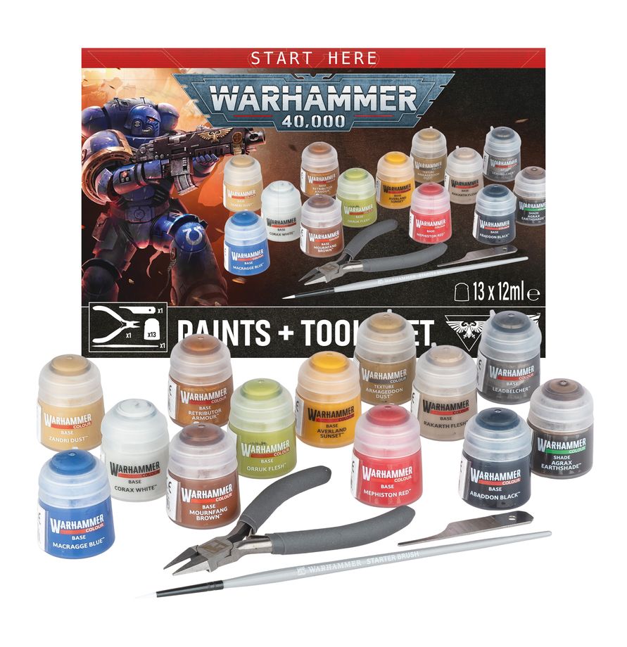 Warhammer 40,000: Paint + Tools set (60-12) (Warhammer 40.000: Farben + Werkzeugset)