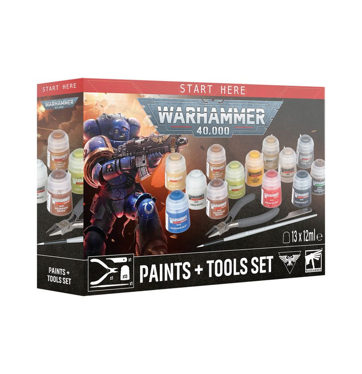 Warhammer 40,000: Paint + Tools set (60-12) (Warhammer 40.000: Farben + Werkzeugset)