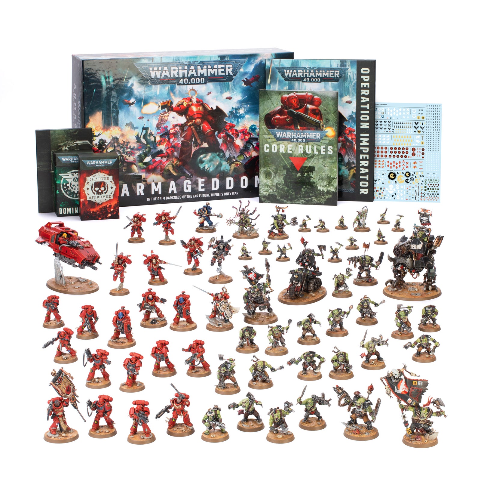 Warhammer 40.000 Armageddon Launch Box der neuen Edition

Warhammer 40.000 Armageddon Boxset mit Space Marines und Orks

Warhammer 40.000 Armageddon neue Edition Games Workshop