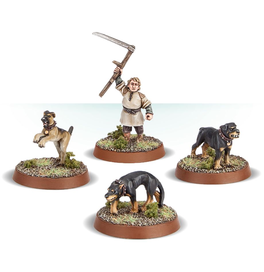 Middle-Earth : Farmer Maggot & Hounds (Mail Order) (Bauer Maggot & Wachhunde)