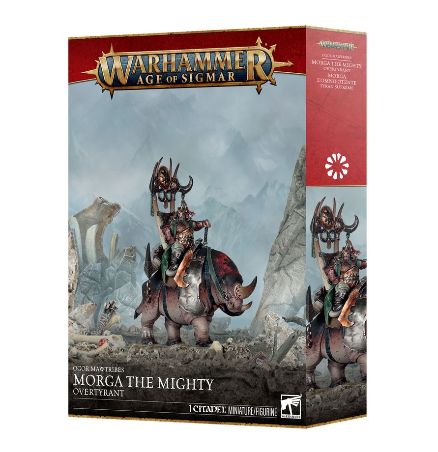 Ogor Mawtribes: Morga the Mighty – Overtyrant / Tyrant on Glutthorn (95-27) (Morga die Mächtige – Obertyrannin / Tyrann auf Fresshorn)