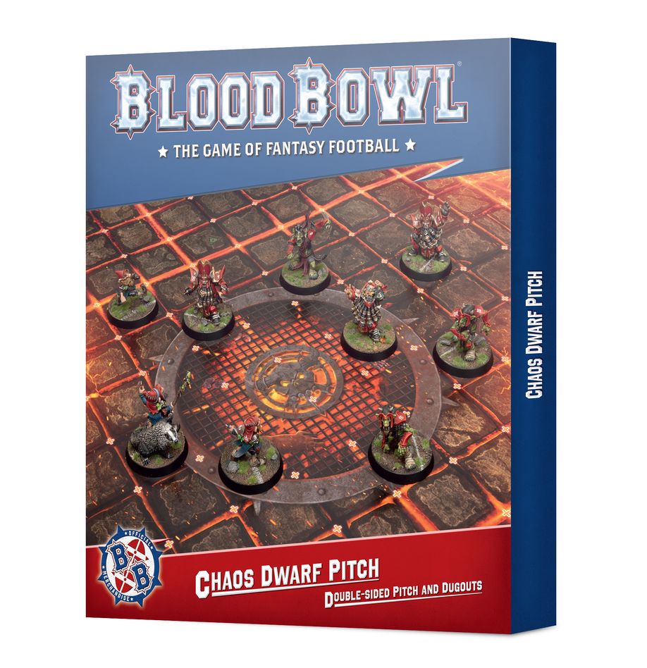 Blood Bowl: Chaos Dwarf Team: Double-Sided Pitch & Dugouts Set (202-46)