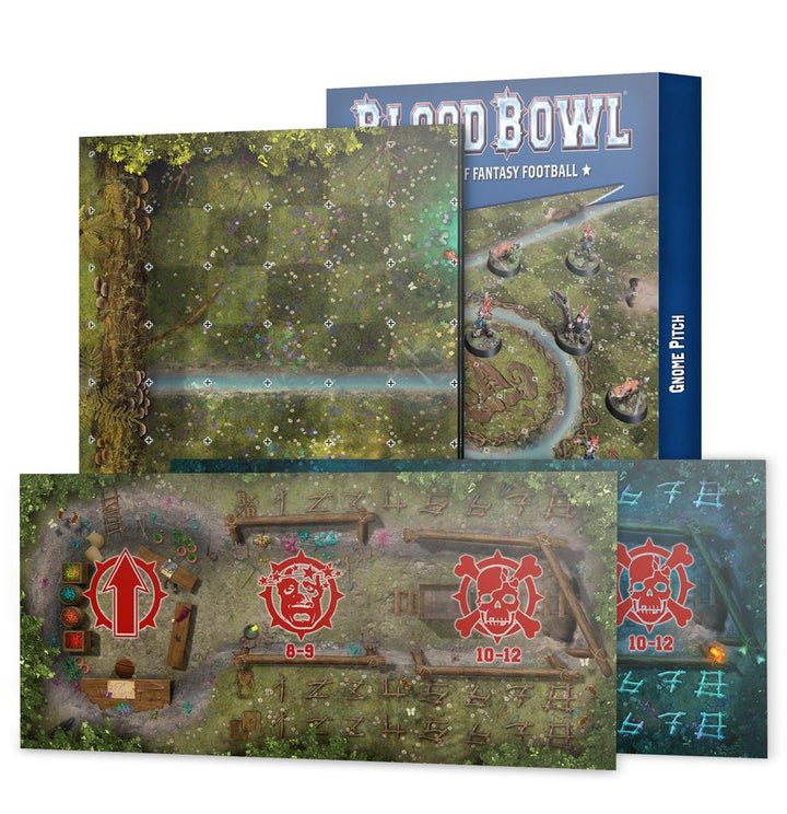 Blood Bowl: Gnome Pitch – Double-sided Pitch and Dugouts Set (202-40)