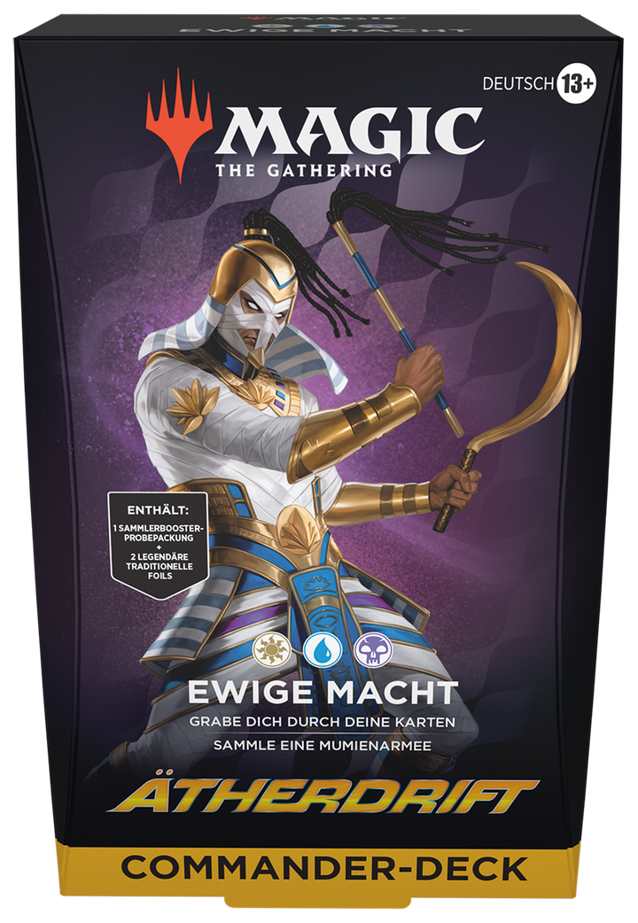 Ätherdrift - Commander-Deck – Ewige Macht (inkl. Sammler-Booster-Probepackung mit 2 Karten) - deutsch