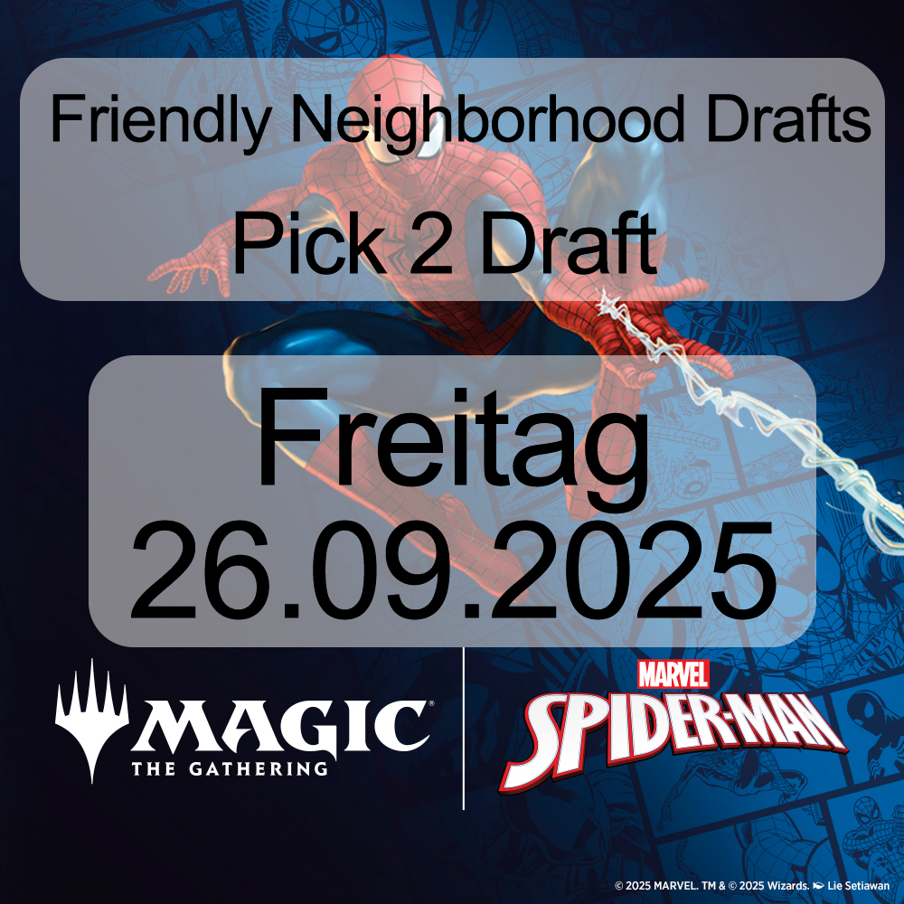 Freitag 26.09. - Marvel's Spider-Man - 2-PICK BOOSTER DRAFT - 18:30 Uhr / 18:45 Uhr