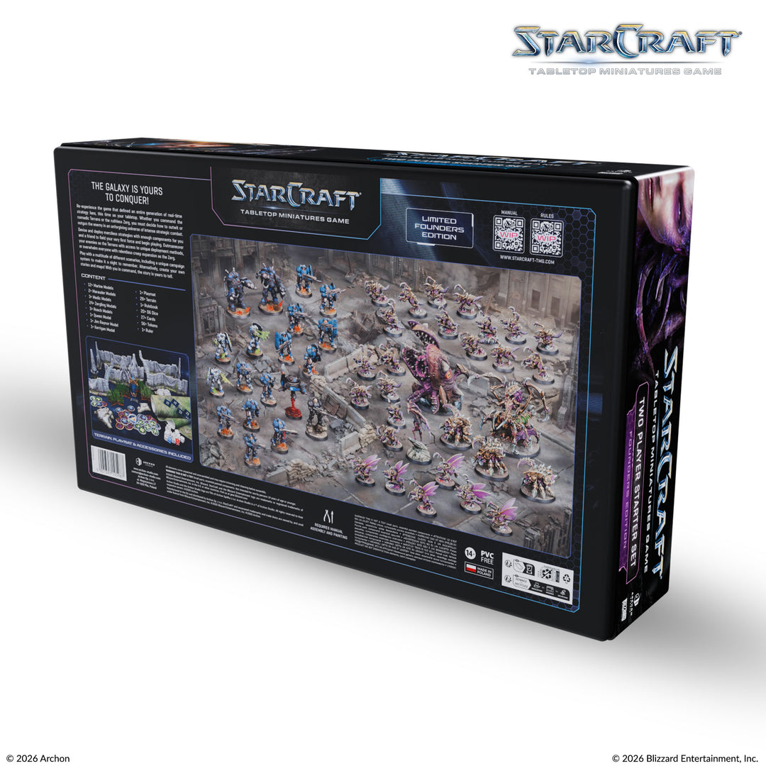 StarCraft® Protoss - Two Player Starter Set Founders Edition - Terran &amp; Zerg + Playmat + Terrain