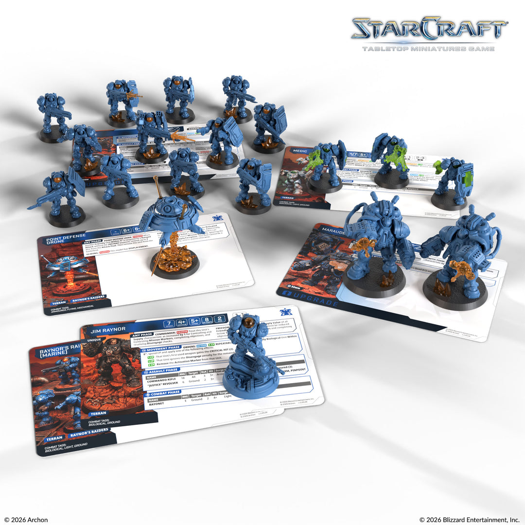 StarCraft® Protoss - Two Player Starter Set Founders Edition - Terran &amp; Zerg + Playmat + Terrain