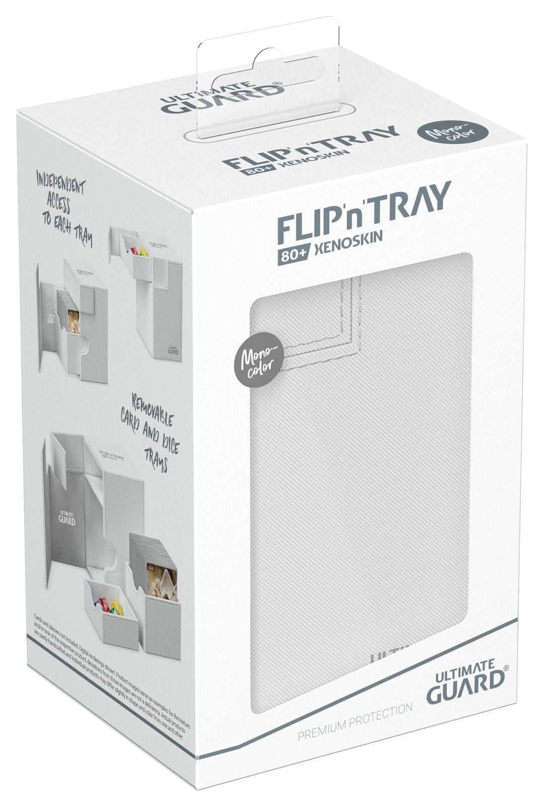 Ultimate Guard Flip`n`Tray 80+ XenoSkin Monocolor Weiß / White