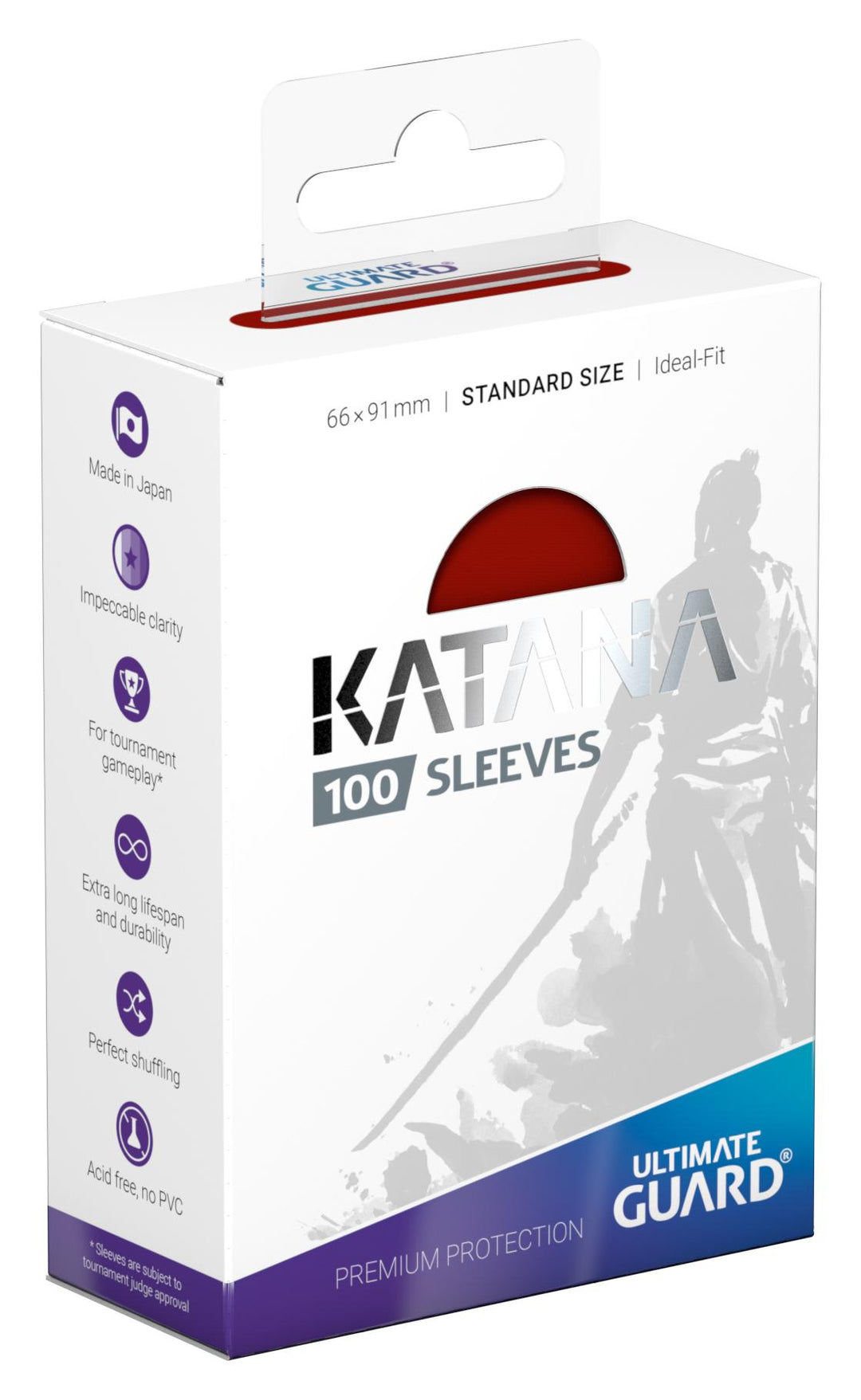 Ultimate Guard Katana Kartenhüllen - Standardgröße (100) - Red