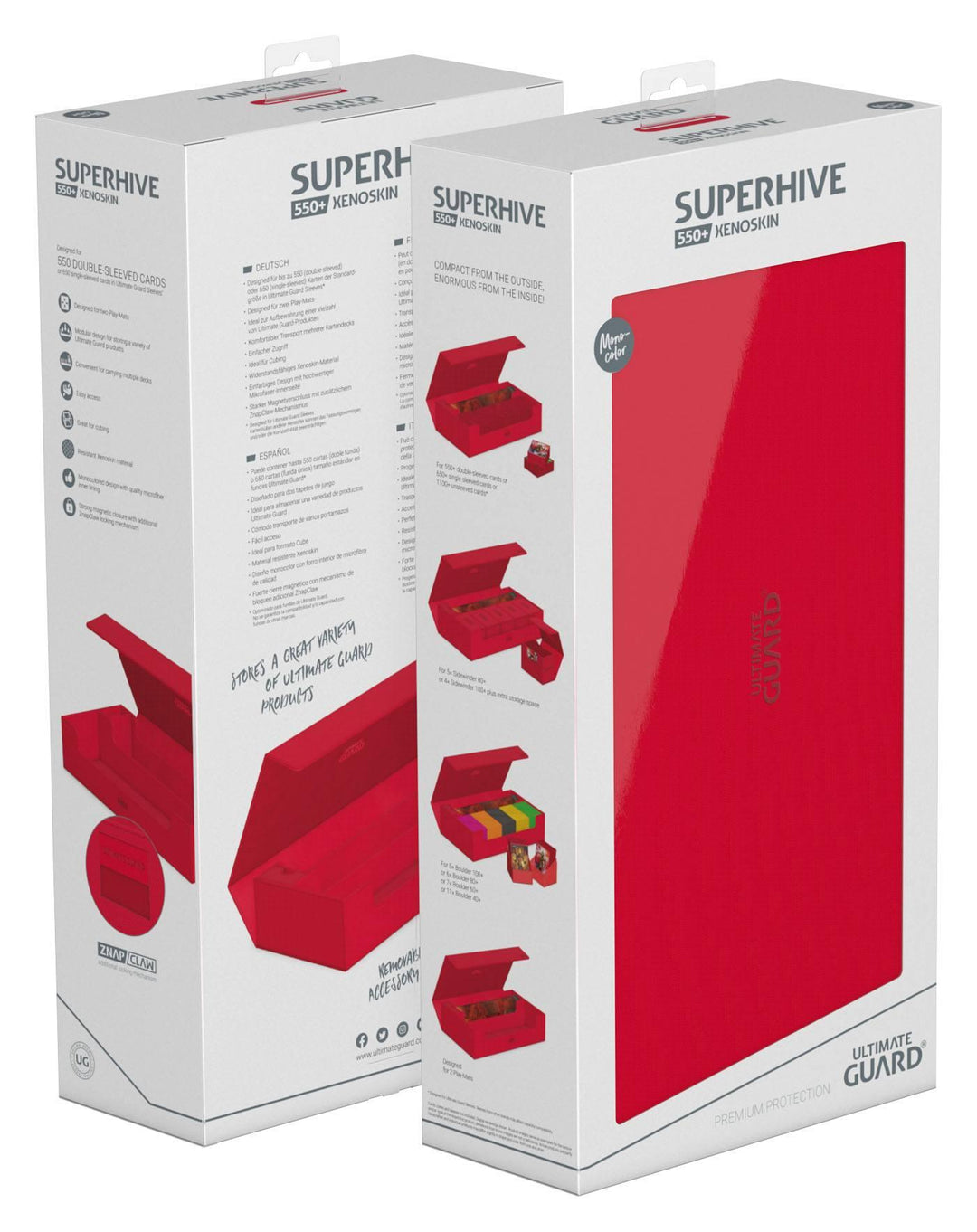 Ultimate Guard Superhive 550+ XenoSkin Monocolor Red / Rot