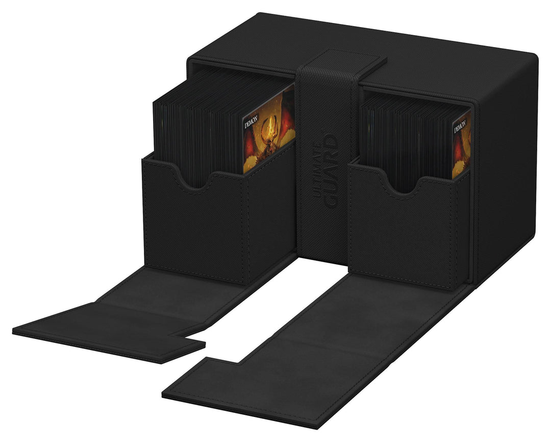 Ultimate Guard Twin Flip`n`Tray 160+ XenoSkin Monocolor Schwarz / Black