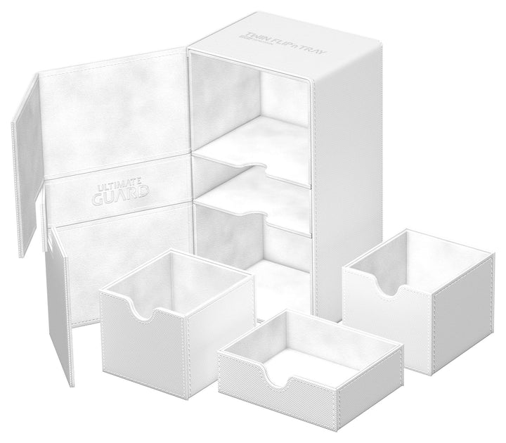 Ultimate Guard Twin Flip`n`Tray 200+ XenoSkin Monocolor Weiß / White