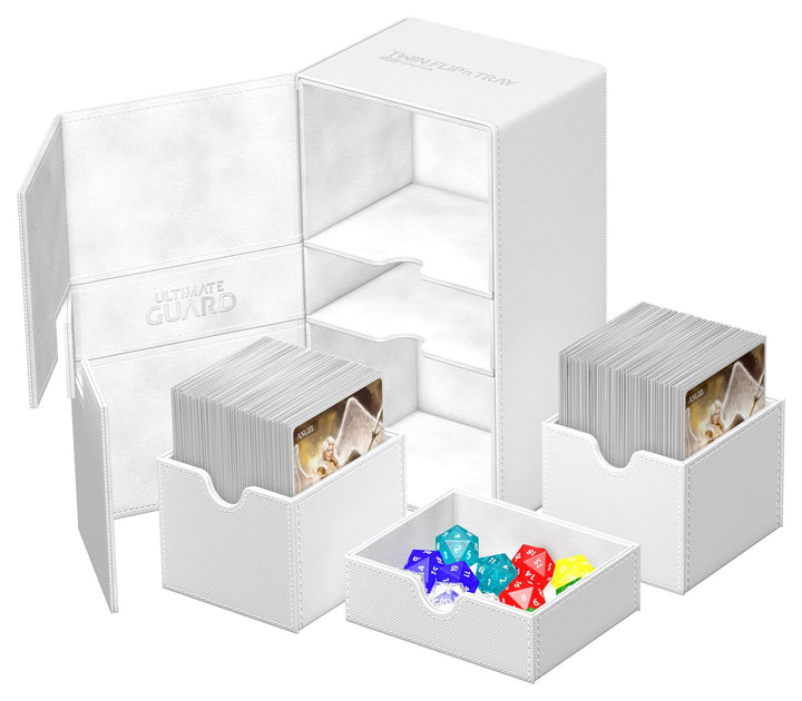 Ultimate Guard Twin Flip`n`Tray 200+ XenoSkin Monocolor Weiß / White