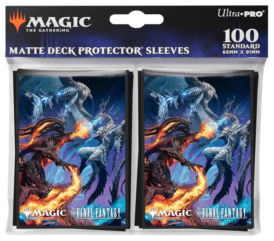 Ultra Pro Artwork Kartenhüllen - Standardgröße (100) - Bahamut & Ifrit (FIN)
