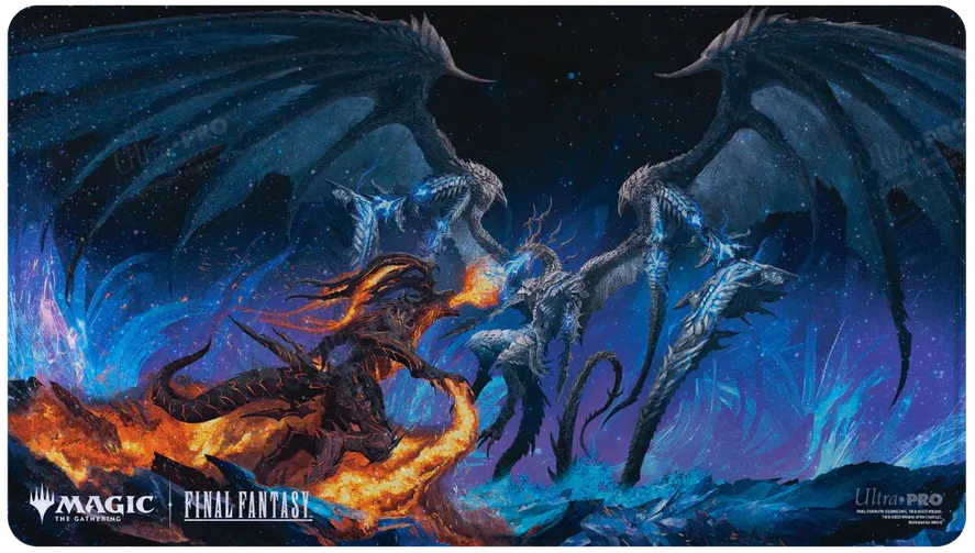 Ultra Pro Artwork Spielmatte - Standardgröße Holofoil (ca. 61x34 cm) - Bahamut & Ifrit (FIN)