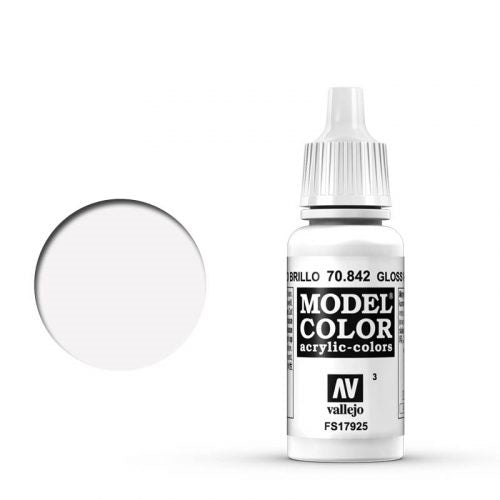 Vallejo Model Color: 003 Glanzweiss (Gloss White), 17 ml (842)