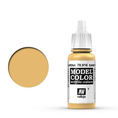 Vallejo Model Color: 009 Sandgelb (Sand Yellow), 17 ml (916)