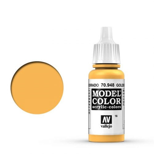 Vallejo Model Color: 016 Safrangelb (Golden Yellow), 17 ml (948)