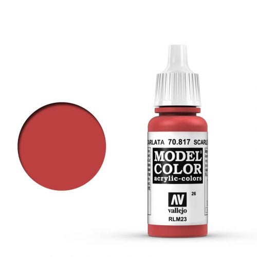 Vallejo Model Color: 026 Scharlach (Scarlet), 17 ml (817)