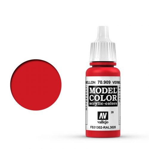 Vallejo Model Color: 028 Verkehrsrot (Vermillion), 17 ml (909)