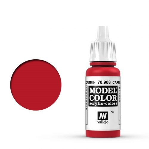Vallejo Model Color: 030 Karminrot (Carmine Red), 17 ml (908)