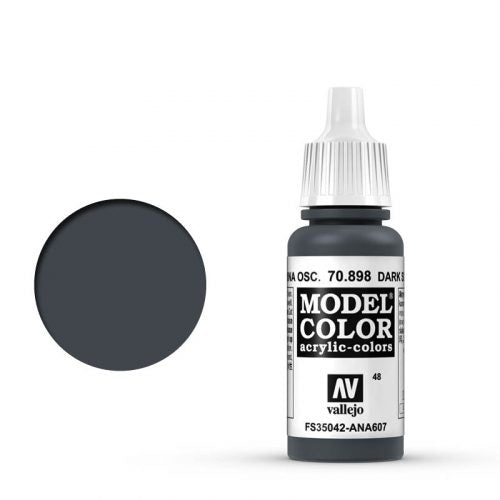 Vallejo Model Color: 048 Schwarzblau (Dark Sea Blue), 17 ml (898)