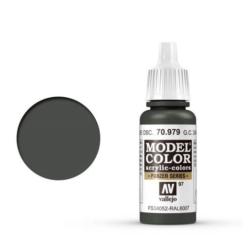 Vallejo Model Color: 097 Braungrün (German Camo Dark Green), 17 ml (979)