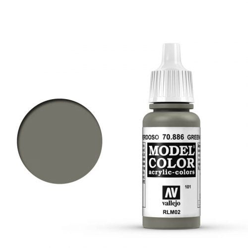 Vallejo Model Color: 101 Grüngrau (Green Grey), 17 ml (886)