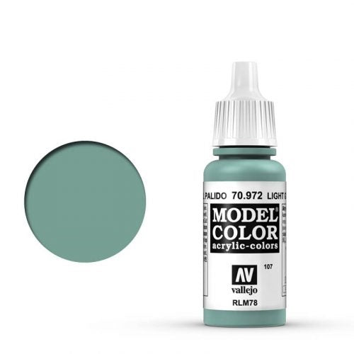 Vallejo Model Color: 107 Pasteltürkisgrün (Light Green Blue), 17 ml (972)