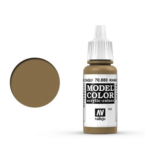 Vallejo Model Color: 113 Khaki Grau (Khaki Grey), 17 ml (880)