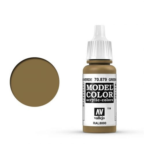 Vallejo Model Color: 114 Grünbraun (Green Brown), 17 ml (879)