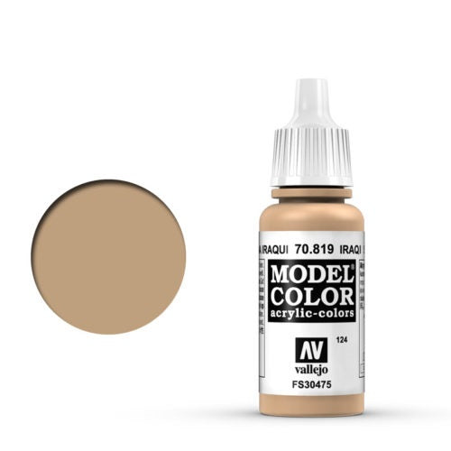 Vallejo Model Color: 124 Iraki Sand (Iraqui Sand), 17 ml (819)